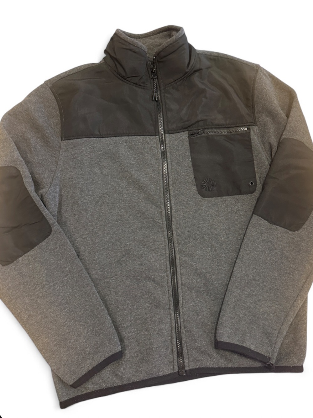 🖤 Akademiks Gray & Black Full Zip Fleece Jacket
